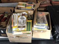 Three boxes of railway items,