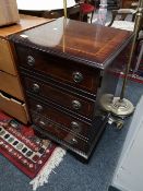 A reproduction mahogany hifi cabinet