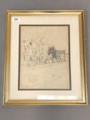 George Edward Horton (1859 - 1950) : Synagogue, princess road, Liverpool, signed,