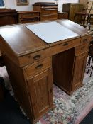 A nineteenth century pine clerk's desk
