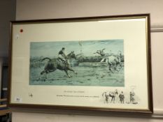 After Charles Johnson Payne : The worst view in Europe, colour print, framed.