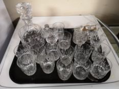 A tray of crystal