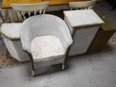 Four items of early twentieth century wicker furniture