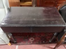 A 19th century pine flap sided table.