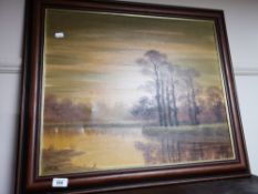 An oil on canvas - sunset, signed Beck.