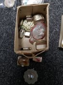 A small box of pill and snuff boxes