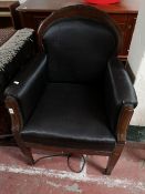 An early 20th century mahogany armchair.