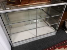 A glazed shop display counter