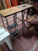 Two mid century step stools.