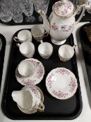 A tray of Aynsley git coffee ware