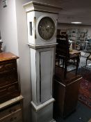 A nineteenth century painted longcased clock