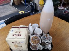 A Bells Scotch 1997 decanter (sealed) together with further ceramics etc