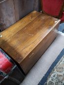 A nineteenth century teak trunk