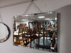 An early twentieth century frameless mirror