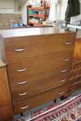 A mid century five drawer chest