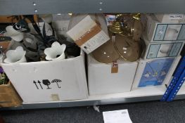 A small quantity of ceiling lights, wall lights (mostly boxed).