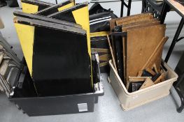 A quantity of wooden folding panels