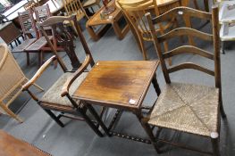 An oak occasional table,