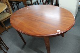 A mahogany oval occasional table
