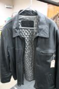A black gent's leather coat