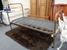 A Victorian 3' brass bed frame