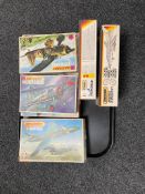 A tray of six boxed Matchbox model kits - Aircraft