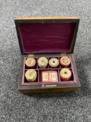 A Victorian mahogany sewing workbox