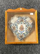 A heart shaped sweetheart pin cushion, Army Service Corps,
