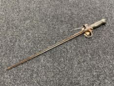An antique spike bayonet