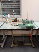 An Adamson style 50SK 4290/S industrial sewing machine/blind hemming machine