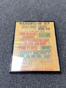 A framed advertising poster - Jimi Hendrix,