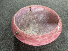 An Art Deco glass light shade