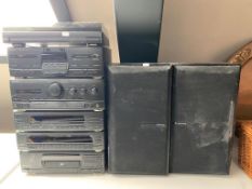 A Kenwood six piece stack system with speakers