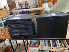 A Sharp hifi system with speakers