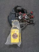 A box of car snow chains and highways lamp