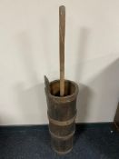 An early cane butter making churn