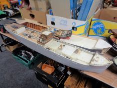 Three part built model ships