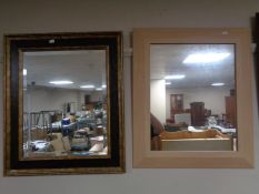 Two contemporary framed mirrors