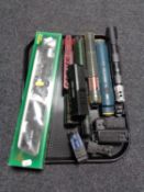 A tray of boxed Mehano HO scale Union Pacific locomotive and tender,