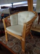 A bamboo conservatory armchair