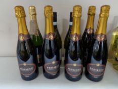Seven bottles of Prosecco and bottle of Frexenet Cava