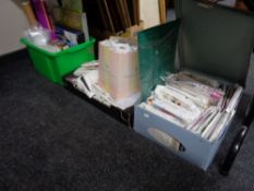 Three boxes of vintage knitting patterns,