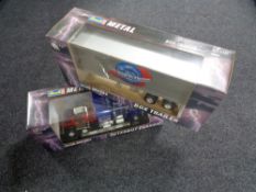 Two boxed Revell 1:24 die cast box trailer,