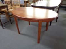 A mahogany oval occasional table