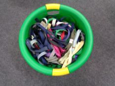 Two plastic tubs of zips