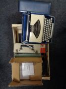 A box of reel to reel, view master,