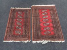 Two Bokhara rugs