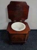 A Victorian mahogany commode