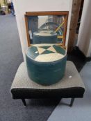 A mirror, two pictures,