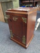 A Victorian coal receiver with brass mounts